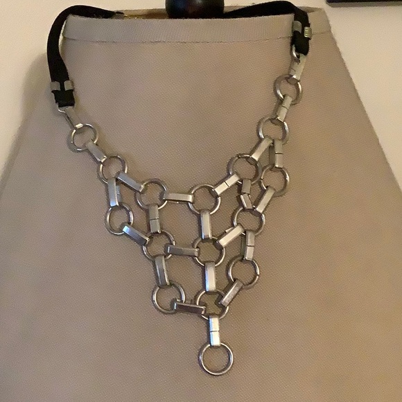 Black chain silver necklace, never worn. New. No tags. Doesn’t fit my style. - Picture 2 of 2